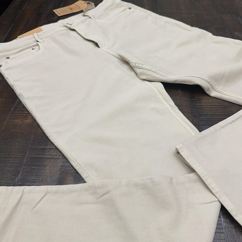 Faherty Mens 36x34 Beige Stretch Terry 5 Pocket Slim Straight Jeans MBF2437